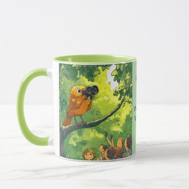 Taza Humanos observando aves (Izquierda)