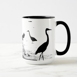 Taza Humedales de los animales de la fauna del pájaro