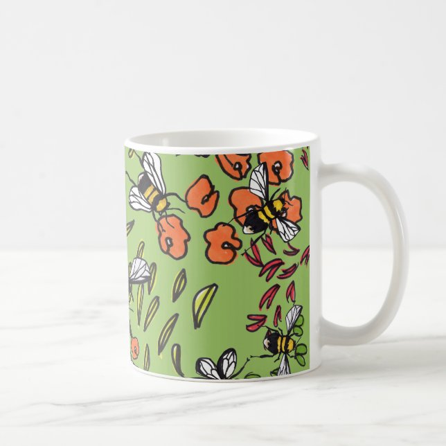 Taza humilde del macizo de flores de los abejorros (Derecha)