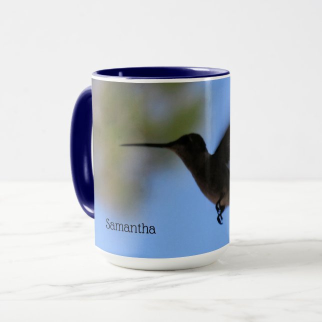 Taza Hummingbird Flying Personalized Mug (Anverso izquierdo)