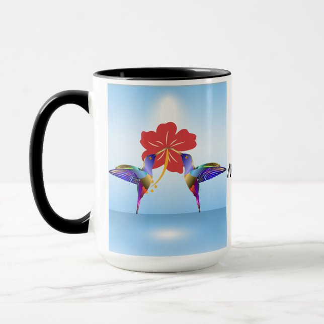 Taza Hummingbird Haven Personalizable Mug For Bird Aver (Izquierda)