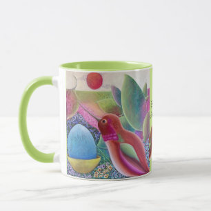 Taza Hummingbird Whimsical Art