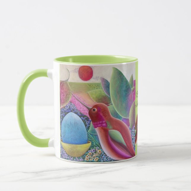 Taza Hummingbird Whimsical Art (Izquierda)