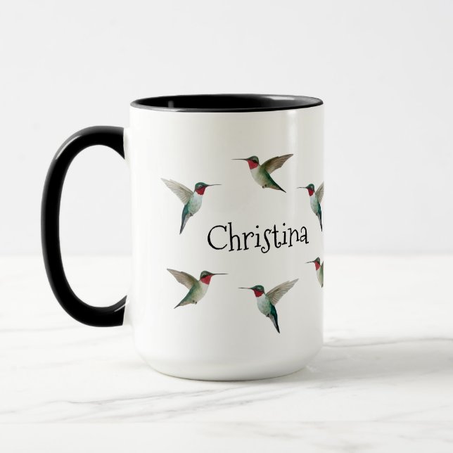 Taza Hummingbirds gaviota por personalizado (Izquierda)