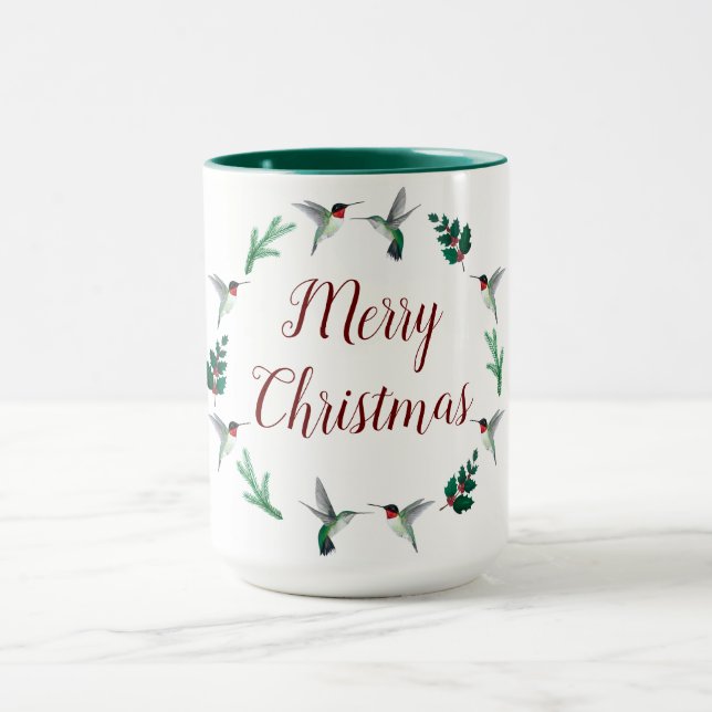 Taza Hummingbirds Mug por Feliz Navidad (Centro)