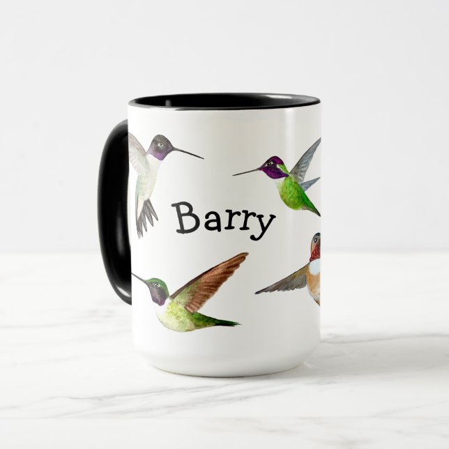 Taza Hummingbirds Personalizado de California (Anverso izquierdo)
