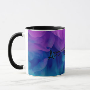 Taza Humo digital púrpura y azul