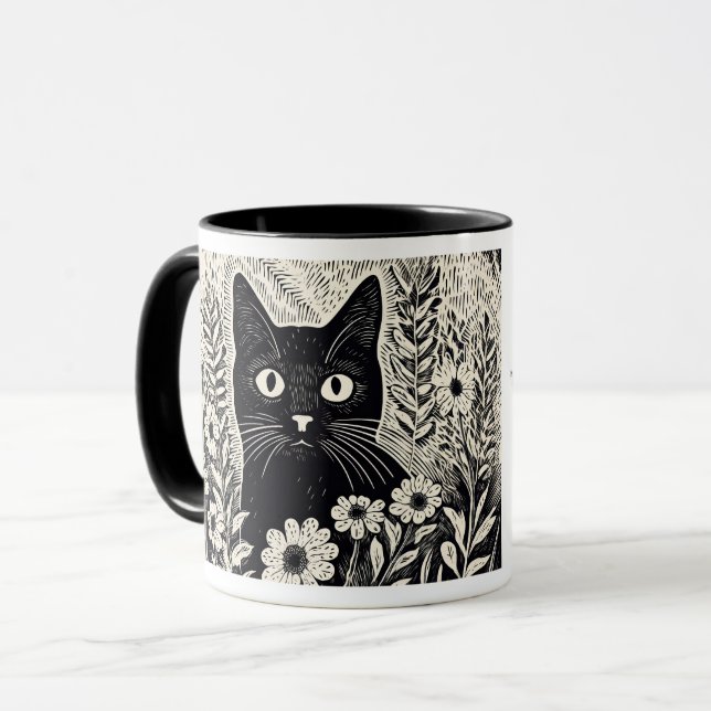 Taza Humor cita gatos florales a veces nociones (Anverso izquierdo)