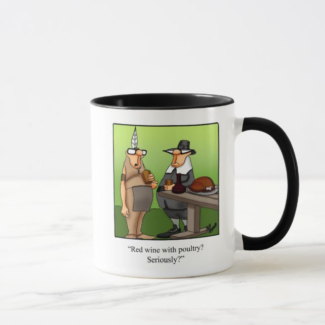 Taza Humor de Acción de Gracias Café Mug Gift (Derecha)