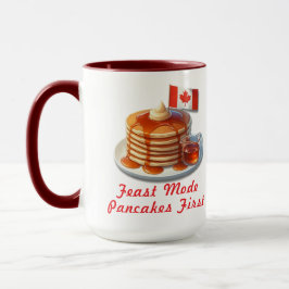Taza Humor de Acción de Gracias Canadá Desayuno diverti