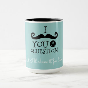 Taza Humor de bigote azul de Robin negro