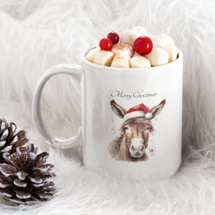 Taza Humor de café de Navidad de burro de campo