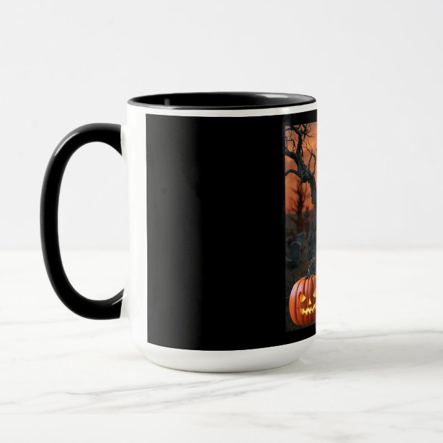 Taza Humor de cementerio de Halloween "Alotta B. Lood" (Izquierda)