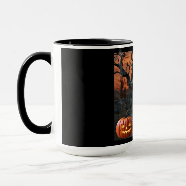 Taza Humor de cementerio de Halloween "D Compose" (Izquierda)