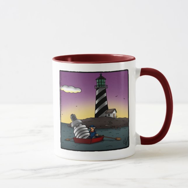 Taza Humor de faro gracioso regalo de peluche (Derecha)