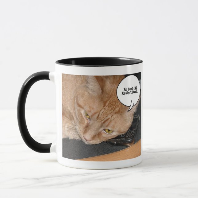 Taza Humor de gato naranja Tabby (Izquierda)