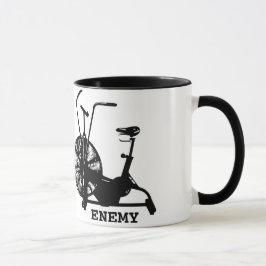 Taza Humor de gimnasio blanco negro entrenamiento diver