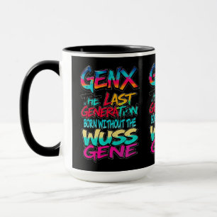 Taza Humor de la Generación X Negro