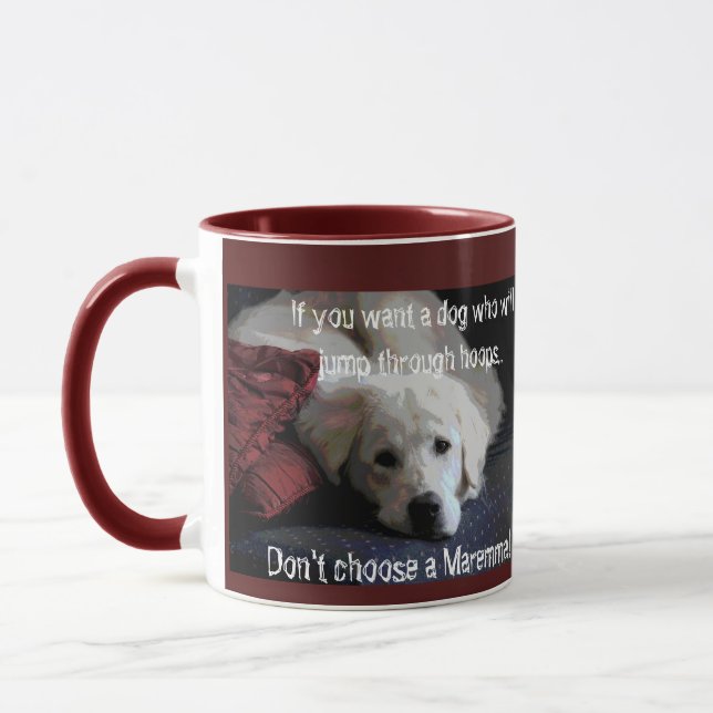 Taza Humor de Maremma sobre obediencia (Izquierda)