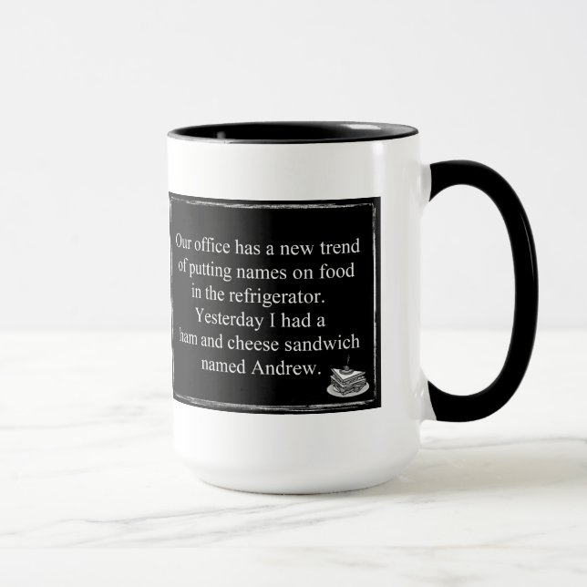 Taza Humor de oficina perdido Jamón y sándwich de queso (Derecha)