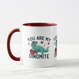 Taza Humor de San Valentín de Dinomita