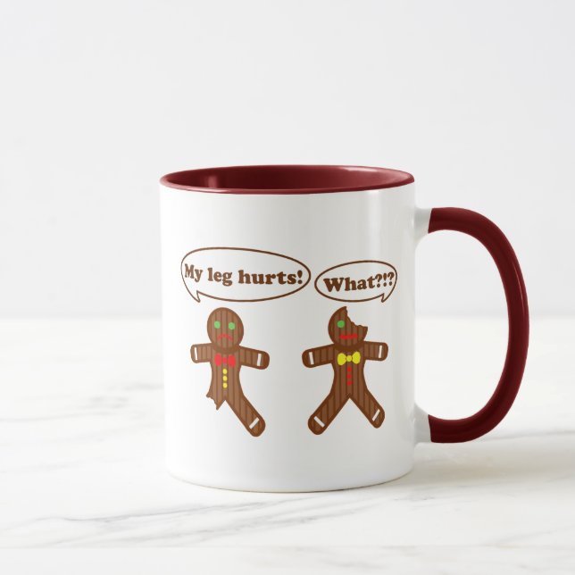 Taza Humor del pan de jengibre del navidad (Derecha)