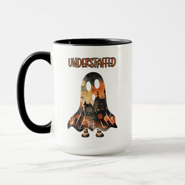 Taza Humor desproporcionado sarcástico fantasma de Hall (Izquierda)