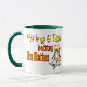 Taza Humor divertido de pesca de la cerveza de pesca