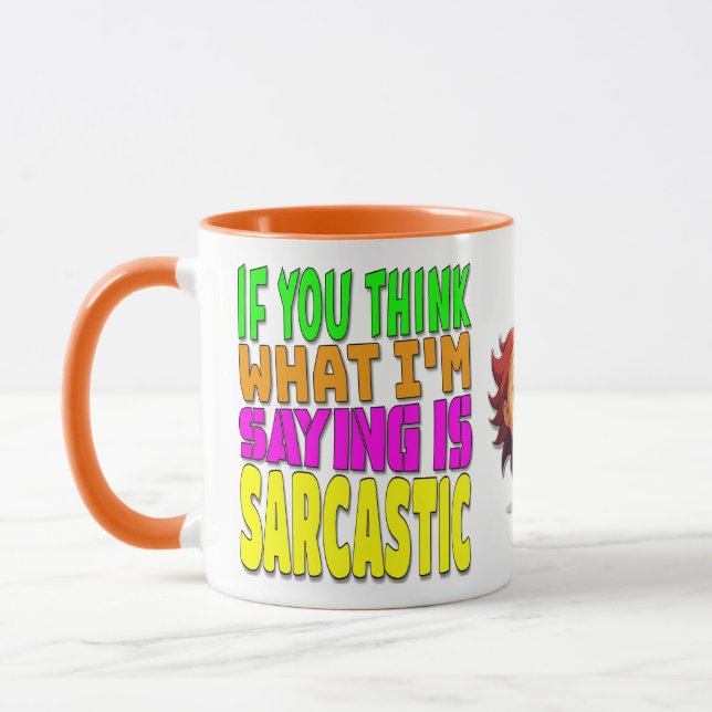 Taza Humor gracioso comentario sarcástico femenino Pers (Izquierda)