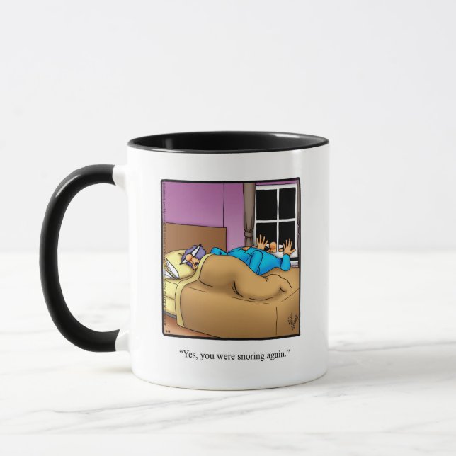 Taza Humor gracioso "Esposo roncando" Regalo de Mug (Izquierda)