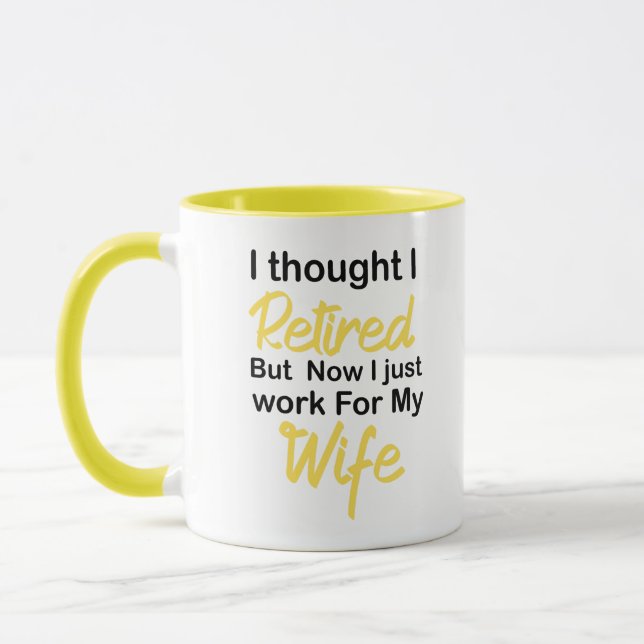 Taza Humor hueco de esposo de jubilados divertidos, yo (Izquierda)