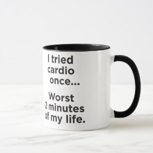 Taza Humor Motivacional Cardio Gym divertido