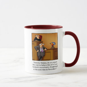 Taza Humor mug en el juicio por el Día de Acción de Gra