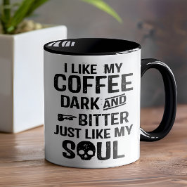 Taza Humor oscuro moreno amargo moreno