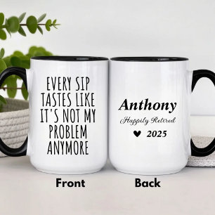 Taza Humor Personalizado Divertido de Jubilación 