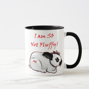 Taza Humor punky no mullido del conejo de conejito del