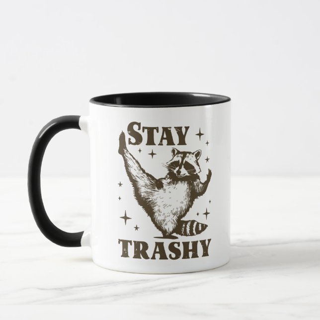 Taza Humor raccoon divertido se queda pasmado (Izquierda)