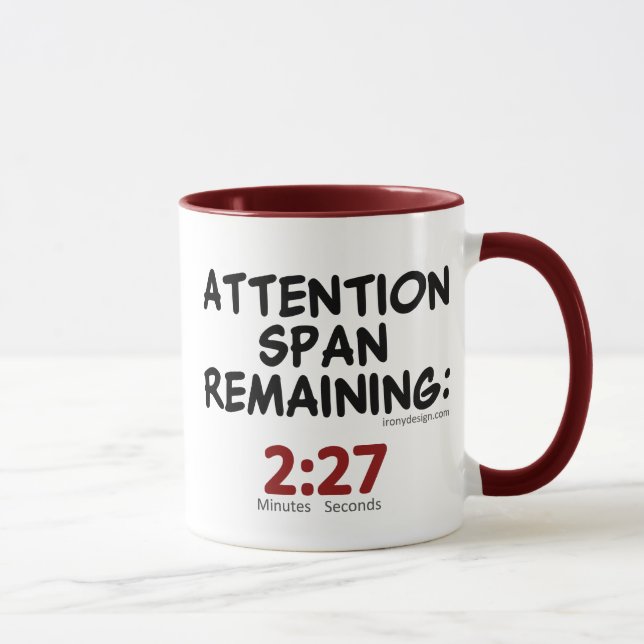 Taza Humor restante de la capacidad de concentración (Derecha)