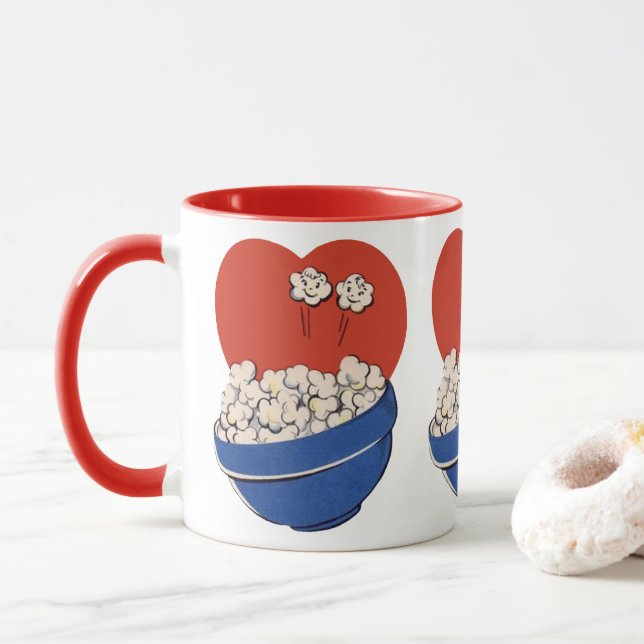 Taza Humor Retro y Divertido, ¡Tazón de Palomitas para  (Con donut)