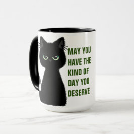 Taza Humor Sarcástico Gato Descontento Café Té Cacao M