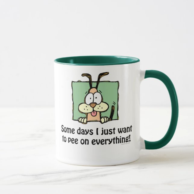 Taza Humor tonto del pis del perro (Derecha)