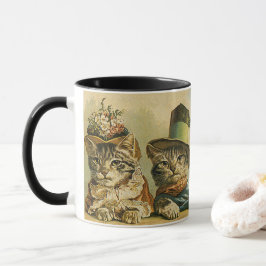 Taza Humor vintage, novia victoriana engorda gatos en G