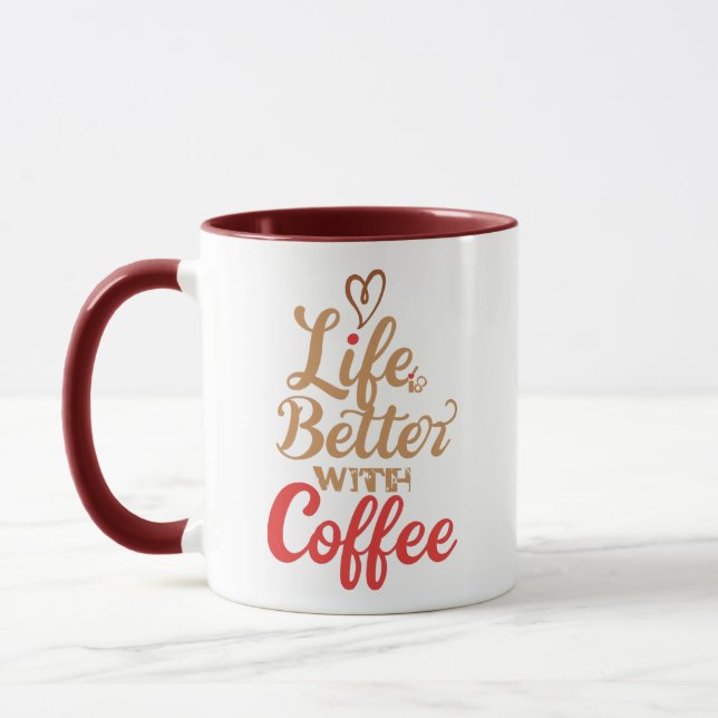 Taza Humorous Morning Caffeine Slogan (Izquierda)