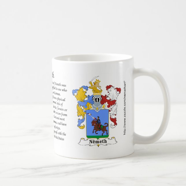 Taza húngara del escudo de armas de la familia de (Derecha)