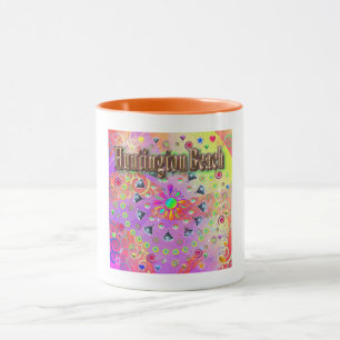Taza Huntington Beach Lucky Golden Mug