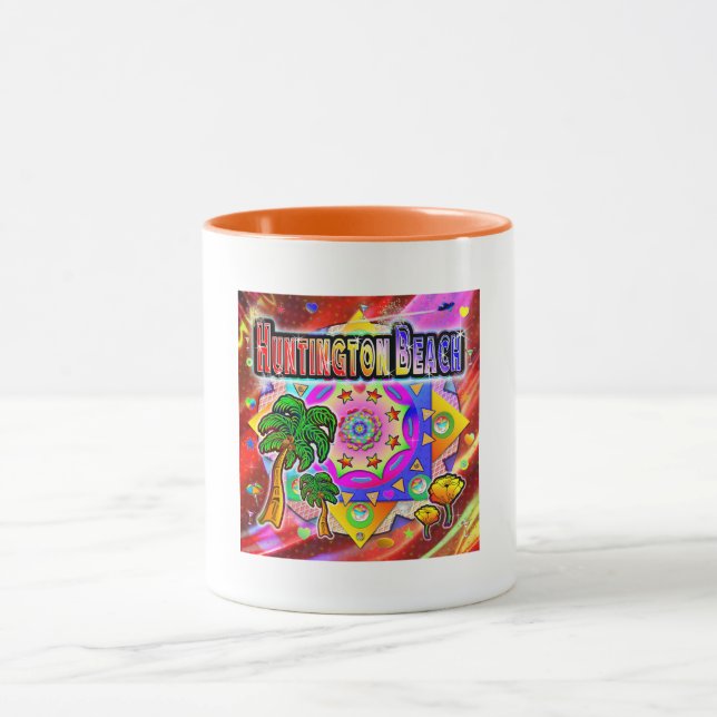 Taza Huntington Beach Tropical Friends Mug (Centro)