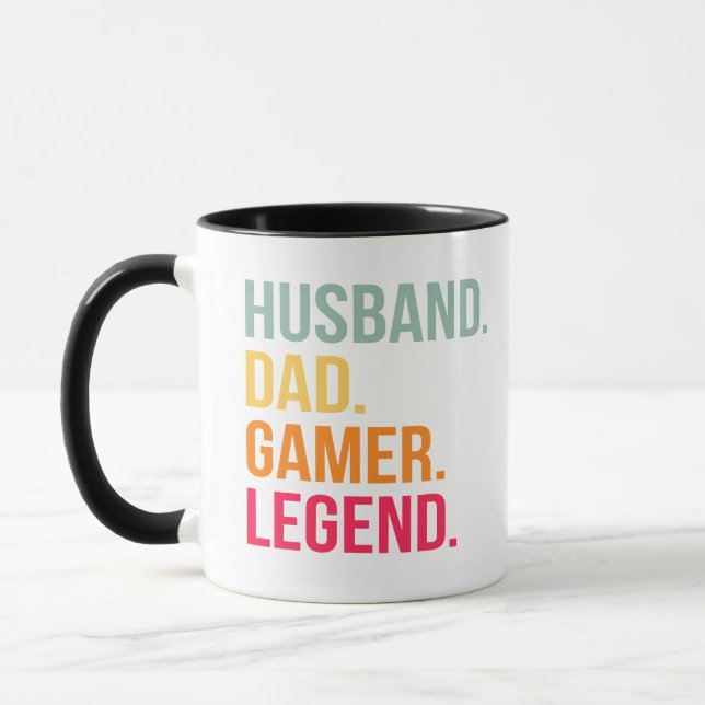 Taza Husband Dad Gamer Legend (Izquierda)