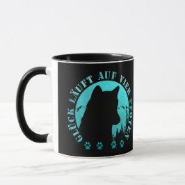 Taza Husky-Glück läuft auf vier Pfoten T-Shirt