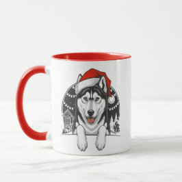 Taza Husky Navidad – Perro Invernal Festivo