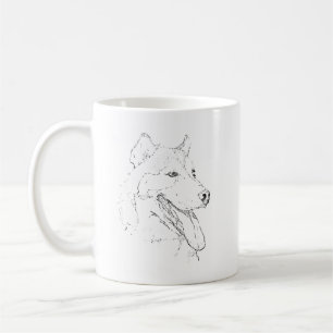 Taza Husky – Taza de café con ilustración de perro